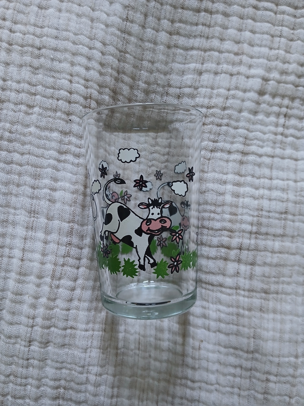 Vintage Cow Print Tumbler Glass